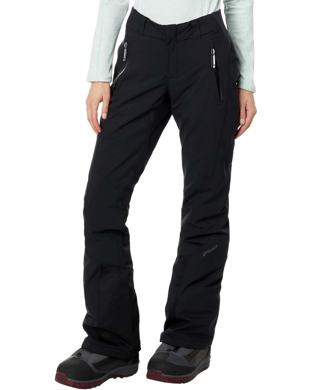 Spyder Women's 6 Black Winner Insulated Snowboard PrimaLoft Snow Ski Pants L15-5